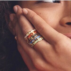 Tory Burch Serif T Enamel Ring